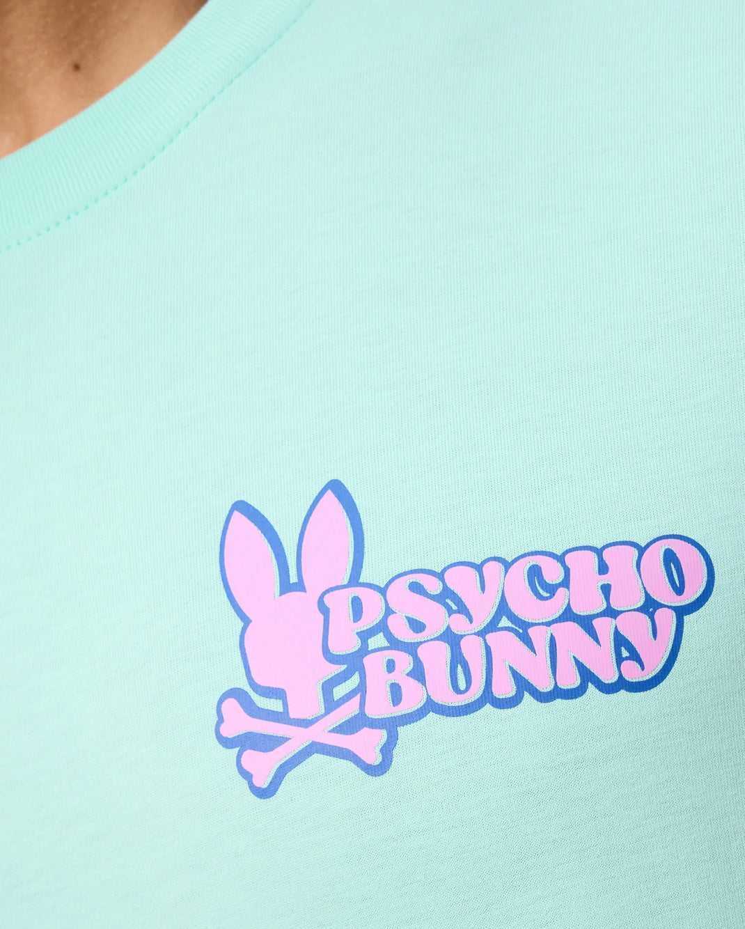 Tees Psycho Bunny Redland Graphic Tee Beach Glass Homme | FLG-64845353